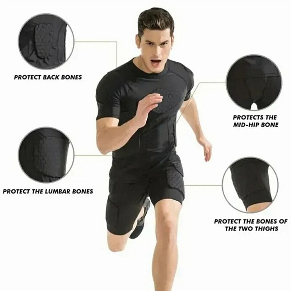 New TUOY (S) Men Compression Pad Shorts Protective Pants. Football Soccer Girdle